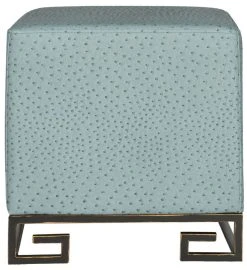 Matthias Faux Ostrich Ottoman In Slate/Gold - Safavieh FOX6230B 9 Matthias Faux Ostrich Ottoman In Slate/Gold - Safavieh FOX6230B -Safavieh Homeware 187 fox6230b front