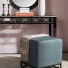 Matthias Faux Ostrich Ottoman In Slate/Gold - Safavieh FOX6230B -Safavieh Homeware 187 fox6230b room