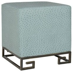 Matthias Faux Ostrich Ottoman In Slate/Gold - Safavieh FOX6230B 10 Matthias Faux Ostrich Ottoman In Slate/Gold - Safavieh FOX6230B -Safavieh Homeware 187 fox6230b side