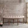 Abilene Tufted Rustic Semi Circle Bench In Beige/Rustic Oak - Safavieh FOX6238A 2 Abilene Tufted Rustic Semi Circle Bench In Beige/Rustic Oak - Safavieh FOX6238A -Safavieh Homeware 187 fox6238a room