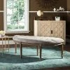 Abilene Tufted Rustic Semi Circle Bench In Grey/Rustic Oak - Safavieh FOX6238B 2 Abilene Tufted Rustic Semi Circle Bench In Grey/Rustic Oak - Safavieh FOX6238B -Safavieh Homeware 187 fox6238b room