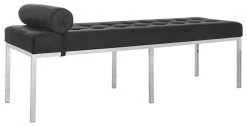 XAVIER SUEADE TUFTED BENCH W/ BENCH - Safavieh FOX6240B -Safavieh Homeware 187 fox6240b 3