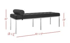 XAVIER SUEADE TUFTED BENCH W/ BENCH - Safavieh FOX6240B -Safavieh Homeware 187 fox6240b 7