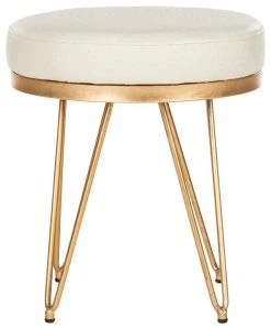 JENINE FAUX OSTRICH ROUND BENCH - Safavieh FOX6249A 10 JENINE FAUX OSTRICH ROUND BENCH - Safavieh FOX6249A -Safavieh Homeware 187 fox6249a 1 1