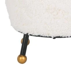 Oriana Retro Sheepskin Ottoman In Beige - Safavieh FOX6261A 11 Oriana Retro Sheepskin Ottoman In Beige - Safavieh FOX6261A -Safavieh Homeware 187 fox6261a leg