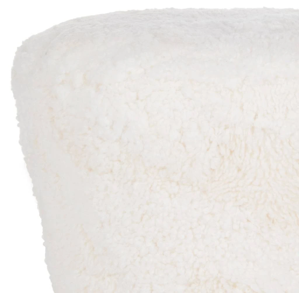 Oriana Retro Sheepskin Ottoman In Beige - Safavieh FOX6261A 8 Oriana Retro Sheepskin Ottoman In Beige - Safavieh FOX6261A - Image 6