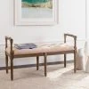 Raiden Linen Rustic Oak Bench In Beige/Rustic Oak - Safavieh FOX6263A -Safavieh Homeware 187 fox6263a room