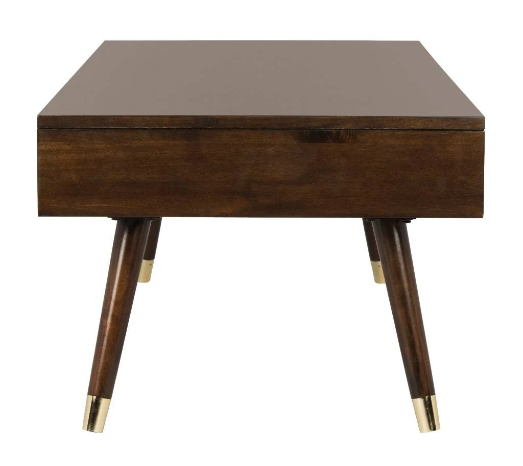 Levinson Gold Cap Coffee Table In Brown - Safavieh FOX6304A 9 Levinson Gold Cap Coffee Table In Brown - Safavieh FOX6304A - Image 7