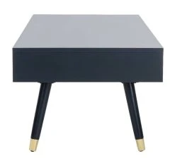 Levinson Gold Cap Coffee Table In Navy - Safavieh FOX6304C -Safavieh Homeware 187 fox6304c side