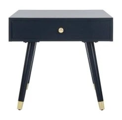 Levinson Gold Cap End Table In Navy - Safavieh FOX6305C -Safavieh Homeware 187 fox6305c front