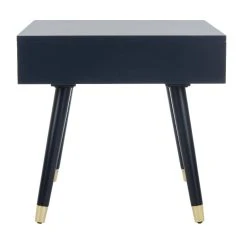 Levinson Gold Cap End Table In Navy - Safavieh FOX6305C -Safavieh Homeware 187 fox6305c side2