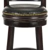 Butler Counterstool In Cappuccino/Black - Safavieh FOX7003A -Safavieh Homeware 187 fox7003a front