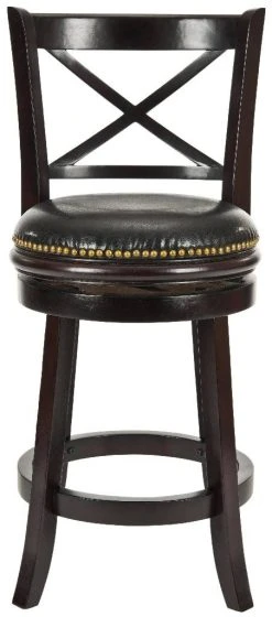 Butler Counterstool In Cappuccino/Black - Safavieh FOX7003A