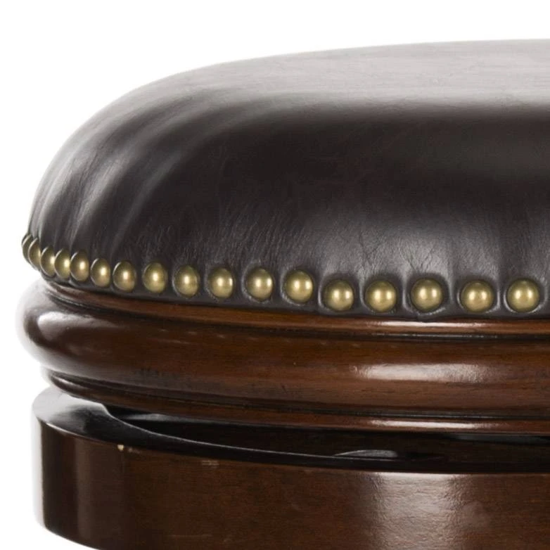 Biagio Swivel Bar Stool In Espresso/Brown - Safavieh FOX7007B 4 Biagio Swivel Bar Stool In Espresso/Brown - Safavieh FOX7007B - Image 2