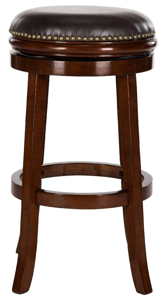Biagio Swivel Bar Stool In Espresso/Brown - Safavieh FOX7007B 5 Biagio Swivel Bar Stool In Espresso/Brown - Safavieh FOX7007B - Image 3
