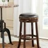 Biagio Swivel Bar Stool In Espresso/Brown - Safavieh FOX7007B -Safavieh Homeware 187 fox7007b room