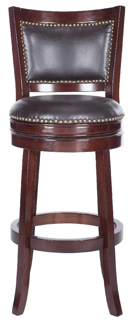 Lazzaro Swivel Bar Stool In Sierra Brown/Brown - Safavieh FOX7012A 5 Lazzaro Swivel Bar Stool In Sierra Brown/Brown - Safavieh FOX7012A - Image 3