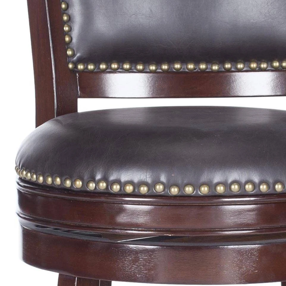 Lazzaro Swivel Bar Stool In Sierra Brown/Brown - Safavieh FOX7012A 7 Lazzaro Swivel Bar Stool In Sierra Brown/Brown - Safavieh FOX7012A - Image 5