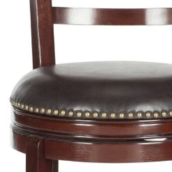 Santino Swivel Bar Stool In Sierra Brown/Brown - Safavieh FOX7013A -Safavieh Homeware 187 fox7013a swatch
