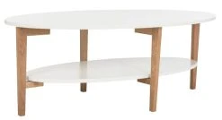 Woodruff Oval Coffee Table In White - Safavieh FOX8201A 12 Woodruff Oval Coffee Table In White - Safavieh FOX8201A -Safavieh Homeware 187 fox8201a side