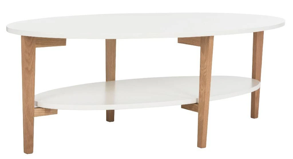 Woodruff Oval Coffee Table In White - Safavieh FOX8201A 7 Woodruff Oval Coffee Table In White - Safavieh FOX8201A - Image 5