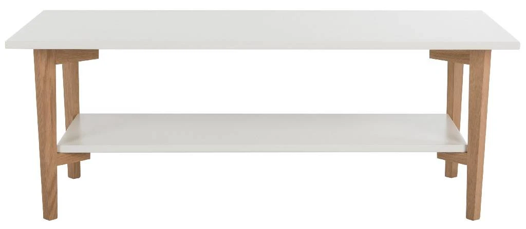 Caraway Rect Coffee Table In White - Safavieh FOX8202A 5 Caraway Rect Coffee Table In White - Safavieh FOX8202A - Image 3