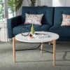 Thyme Round Coffee Table In White - Safavieh FOX8204A