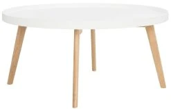 Rue Round Coffee Table In White - Safavieh FOX8207A 13 Rue Round Coffee Table In White - Safavieh FOX8207A -Safavieh Homeware 187 fox8207a side