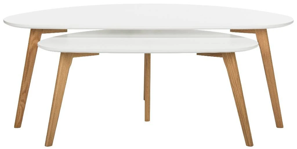 Olida Double Coffee Table In White - Safavieh FOX8208A 3 Olida Double Coffee Table In White - Safavieh FOX8208A