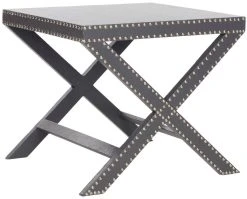 Jeanine X End Table Grey In Grey - Safavieh FOX9500A 7 Jeanine X End Table Grey In Grey - Safavieh FOX9500A -Safavieh Homeware 187 fox9500a side