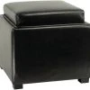 Bobbi Tray Storage Ottoman In Java/Black - Safavieh HUD4006B -Safavieh Homeware 187 hud4006b