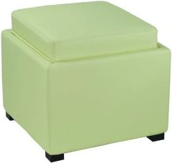 Bobbi Tray Storage Ottoman In Java/Off White - Safavieh HUD4006D