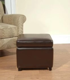 Jonathan Flip Top Ottoman In Black/Brown - Safavieh HUD4007A