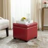 Jonathan Flip Top Ottoman In Black/Red - Safavieh HUD4007R -Safavieh Homeware 187 hud4007r room
