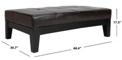 Jordan Cocktail Ottoman In Black/Brown - Safavieh HUD4066A 12 Jordan Cocktail Ottoman In Black/Brown - Safavieh HUD4066A -Safavieh Homeware 187 hud4066a dim