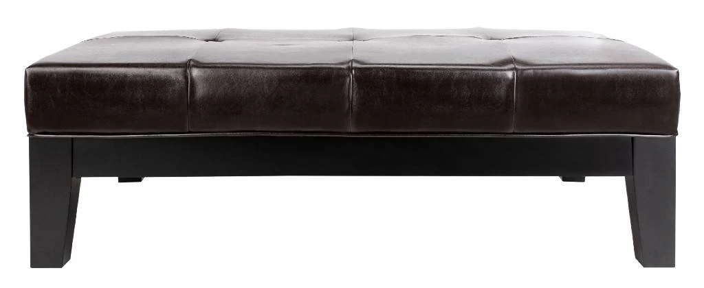 Jordan Cocktail Ottoman In Black/Brown - Safavieh HUD4066A 6 Jordan Cocktail Ottoman In Black/Brown - Safavieh HUD4066A - Image 4