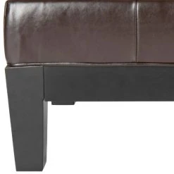 Jordan Cocktail Ottoman In Black/Brown - Safavieh HUD4066A 14 Jordan Cocktail Ottoman In Black/Brown - Safavieh HUD4066A -Safavieh Homeware 187 hud4066a leg