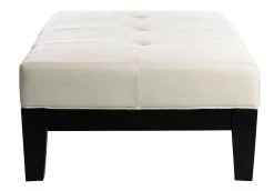 Jordan Cocktail Ottoman In Black/Off White - Safavieh HUD4066C -Safavieh Homeware 187 hud4066c side