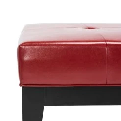 Jordan Cocktail Ottoman In Black/Red - Safavieh HUD4066R -Safavieh Homeware 187 hud4066r detail