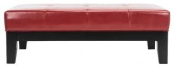 Jordan Cocktail Ottoman In Black/Red - Safavieh HUD4066R -Safavieh Homeware 187 hud4066r front