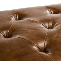 Tyler Bench In Black/ Saddle - Safavieh HUD4069C -Safavieh Homeware 187 hud4069c swatch