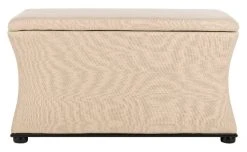Aroura Storage Bench In Black/Beige - Safavieh HUD4071A -Safavieh Homeware 187 hud4071a front