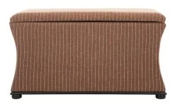 Aroura Storage Bench In Black/Brown/Cream - Safavieh HUD4071C -Safavieh Homeware 187 hud4071c front