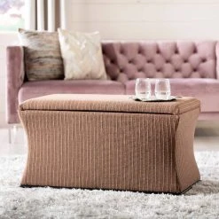 Aroura Storage Bench In Black/Brown/Cream - Safavieh HUD4071C