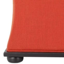 Aroura Storage Bench In Black/Orange - Safavieh HUD4071D -Safavieh Homeware 187 hud4071d leg