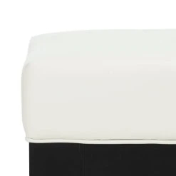 Jordan Square Cocktail Ottoman In Black/White - Safavieh HUD4079C -Safavieh Homeware 187 hud4079c detail