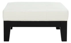 Jordan Square Cocktail Ottoman In Black/White - Safavieh HUD4079C -Safavieh Homeware 187 hud4079c front