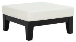 Jordan Square Cocktail Ottoman In Black/White - Safavieh HUD4079C -Safavieh Homeware 187 hud4079c side