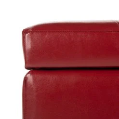 Small Manhattan Storage Bench In Red/Black - Safavieh HUD4201R -Safavieh Homeware 187 hud4201r detail