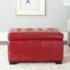 Small Manhattan Storage Bench In Red/Black - Safavieh HUD4201R -Safavieh Homeware 187 hud4201r room